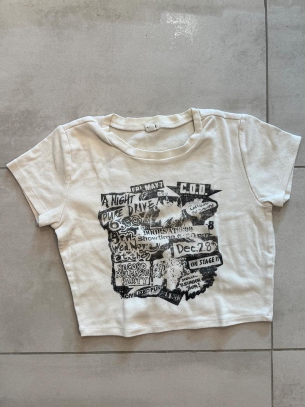 Garage graphic baby tee